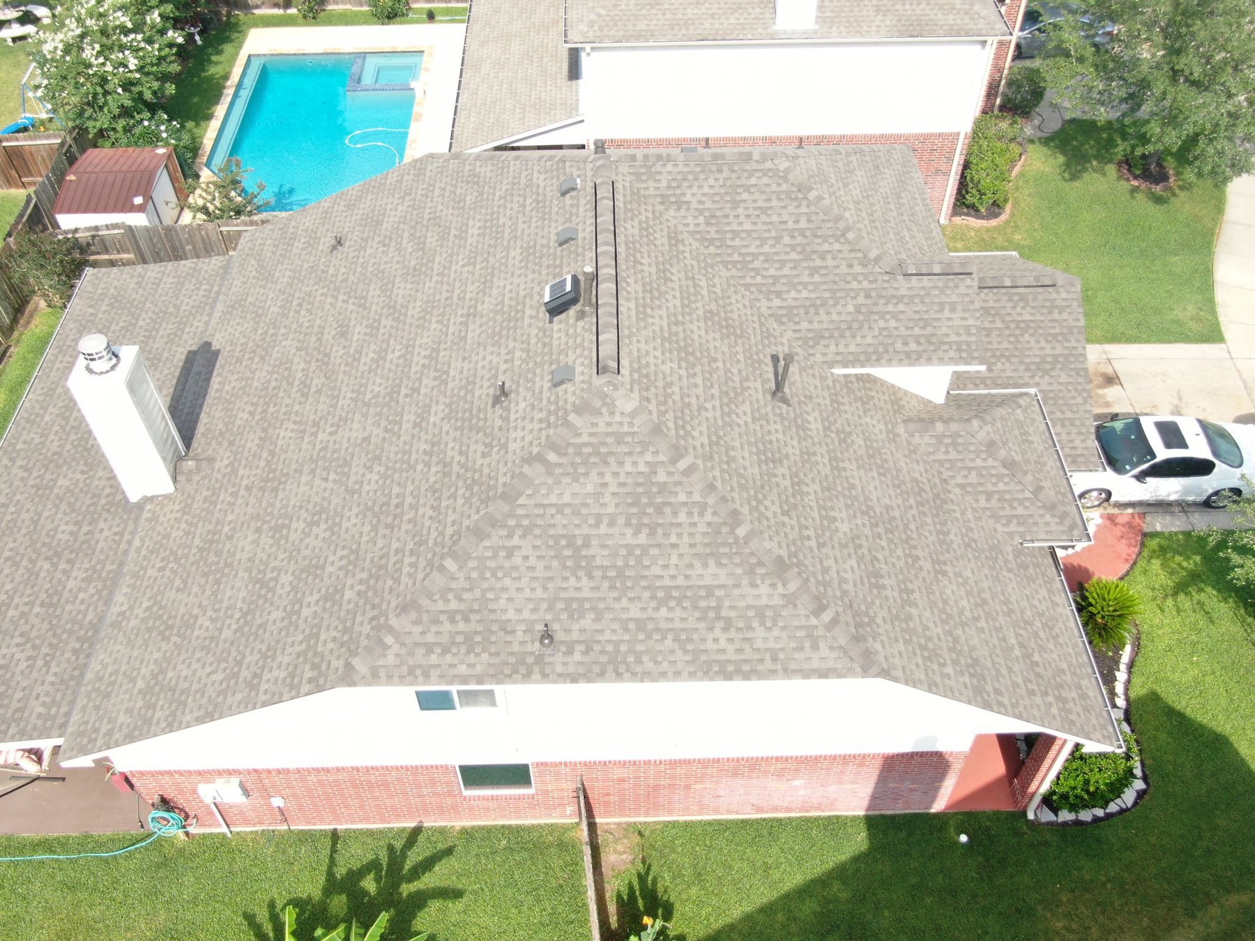 Residential architectural shingle roofing, photograph 2