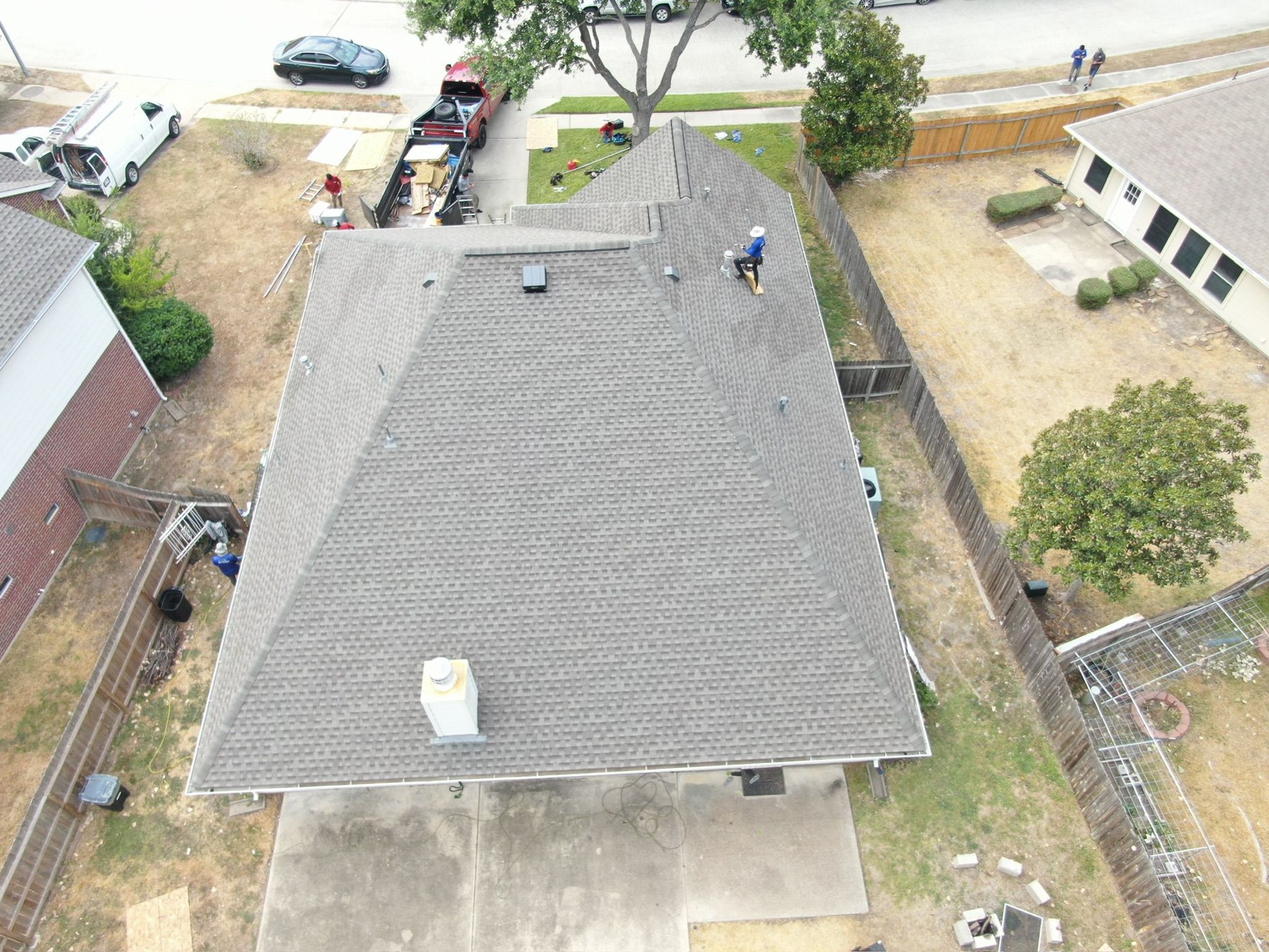 Residential shingle roof aerial view, photograph 5