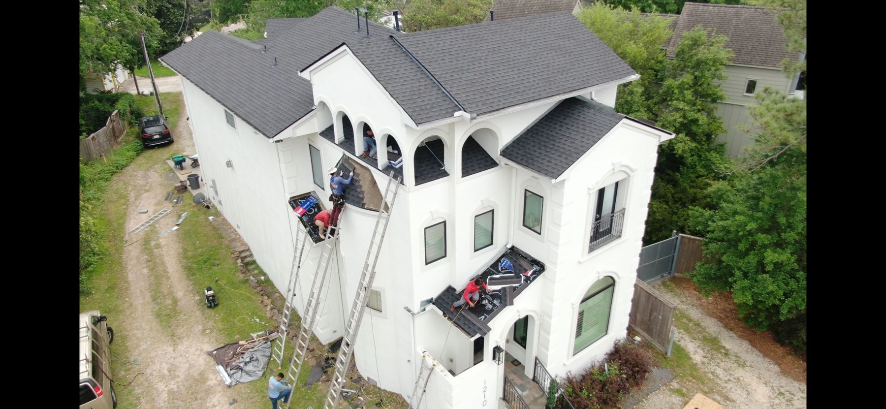 Residential shingle roof project, photograph 2
